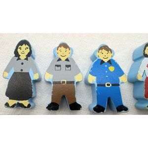 Vintage Wooden Community Helper wooden Figures from Moms house!